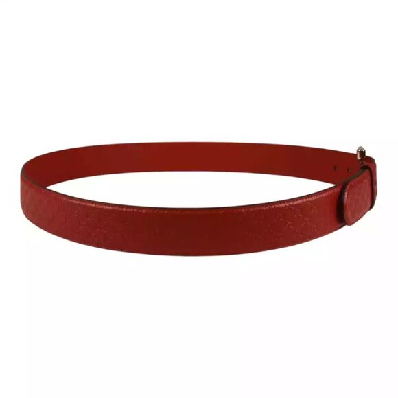 Authentic Gucci Micro Guccissima Belt red leather main image 11